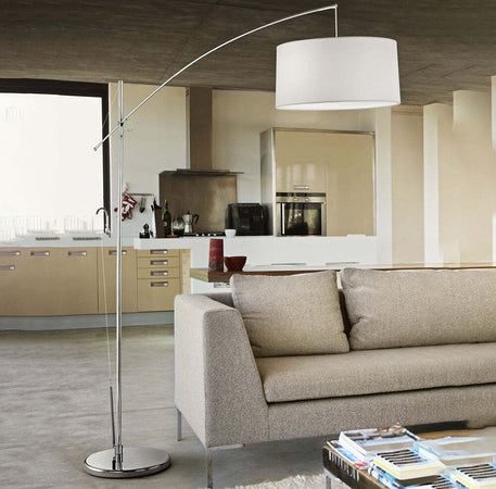 Piantana-In-Metallo-Moderna-Demetra-Cromo-Bianco-2-Luci-E27