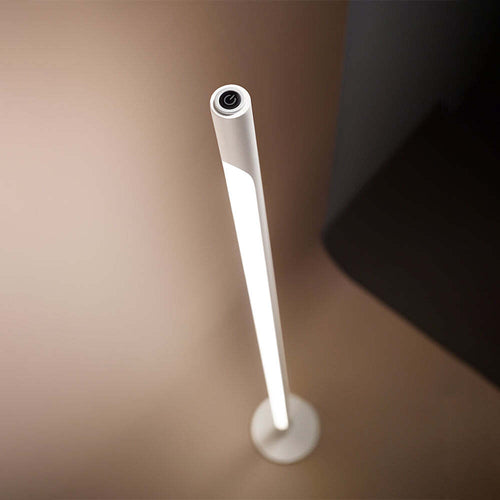 Piantana-In-Metallo-Moderna-Stick-Bianco-Led