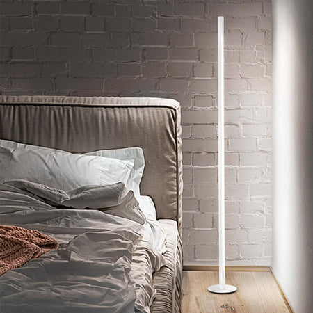 Piantana-In-Metallo-Moderna-Stick-Bianco-Led