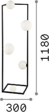 Piantana-Industrial-Angolo-Metallo-Ottone-5-Luci-G9-3W-3000K-Luce-Calda