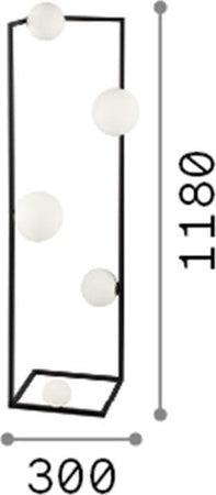 Piantana-Industrial-Angolo-Metallo-Ottone-5-Luci-G9-3W-3000K-Luce-Calda