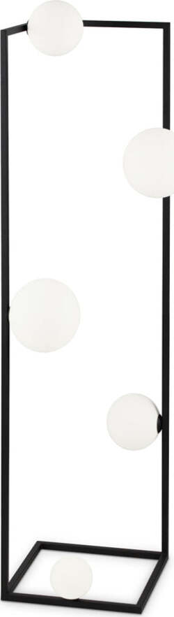 Piantana-Industrial-Minimal-Angolo-Metallo-Nero-5-Luci-G9-3W-3000K-Luce-Calda