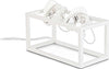 Piantana-Industrial-Minimal-Audio-Metallo-Bianco-2-Luci-Gu10-10W-3000K-H19Cm