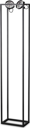 Piantana-Industrial-Minimal-Audio-Metallo-Nero-2-Luci-Gu10-10W-3000K-H160Cm
