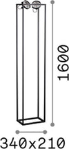Piantana-Industrial-Minimal-Audio-Metallo-Nero-2-Luci-Gu10-10W-3000K-H160Cm