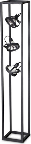 Piantana-Industrial-Minimal-Audio-Metallo-Nero-3-Luci-Gu10-10W-3000K-H130Cm