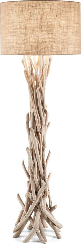 Piantana-Industrial-Minimal-Driftwood-Metallo-Legno-Marrone-1-Luce-E27