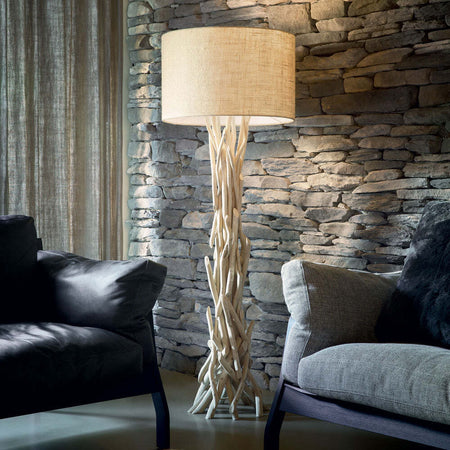 Piantana-Industrial-Minimal-Driftwood-Metallo-Legno-Marrone-1-Luce-E27