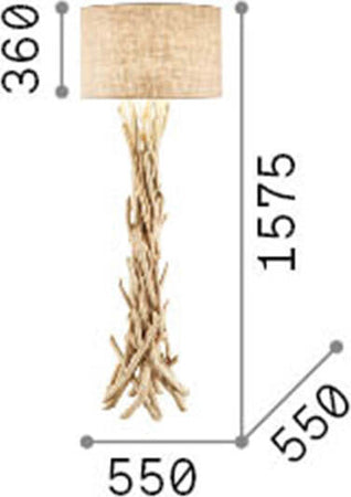 Piantana-Industrial-Minimal-Driftwood-Metallo-Legno-Marrone-1-Luce-E27