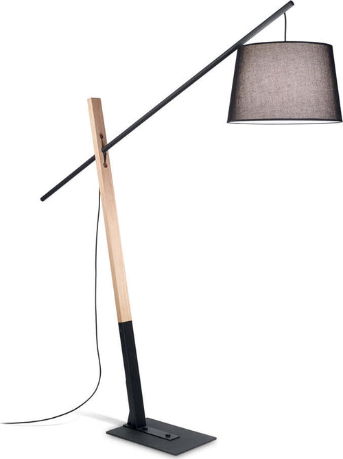 Piantana-Industrial-Minimal-Eminent-Metallo-Legno-Nero-1-Luce-E27