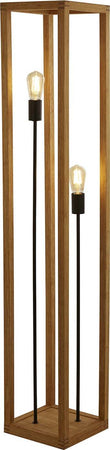 Piantana-Industrial-Nordico-Square-Legno-Marrone-Nero-2-Luci-E27
