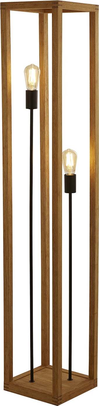 Piantana-Industrial-Nordico-Square-Legno-Marrone-Nero-2-Luci-E27