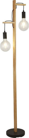 Piantana-Industrial-Nordico-Tribeca-Acciaio-Marrone-Legno-Nero-2-Luci-E27