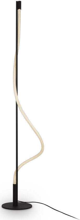 Piantana-Lampada-Da-Terra-Moderno-Tau-Alluminio-Nero-Luce-Led-15W