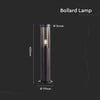 Piantana-LED-da-Giardino-45cm-con-Portalampada-E27-Vetro-FumE-Colore-Nero-IP44-V-TAC