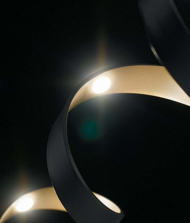 Piantana Led Helix Nera/Oro 30W 2400Lm 4000K 14,5X152Cm Illuminazione/Illuminazione per interni/Lampade/Lampade da terra Led Mall Home - Napoli, Commerciovirtuoso.it