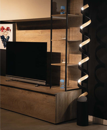 Piantana Led Helix Nero/Oro 30W 2400Lm 3000K 14,5X152Cm Illuminazione/Illuminazione per interni/Lampade/Lampade da terra Led Mall Home - Napoli, Commerciovirtuoso.it