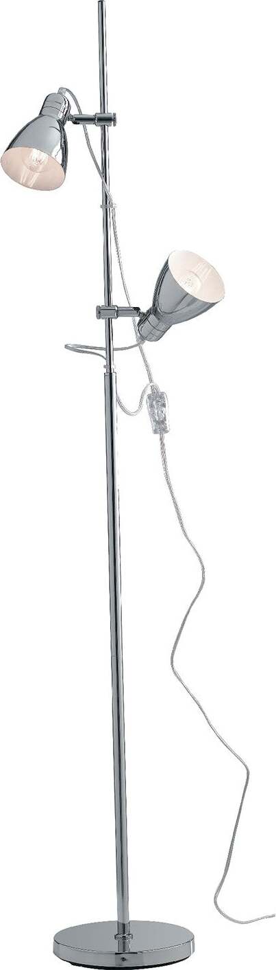 Piantana Lemonde Cromo 2Xe27 36X153Cm Illuminazione/Illuminazione per interni/Lampade/Lampade da terra Led Mall Home - Napoli, Commerciovirtuoso.it