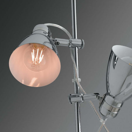 Piantana Lemonde Cromo 2Xe27 36X153Cm Illuminazione/Illuminazione per interni/Lampade/Lampade da terra Led Mall Home - Napoli, Commerciovirtuoso.it