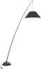 Piantana-Minimal-Campanula-Metallo-Nero-1-Luce-Con-Diffusore-In-Tessuto-Nero