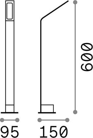 Piantana-Moderna-Agos-Alluminio-Antracite-Led-6,5W-4000K-60Cm