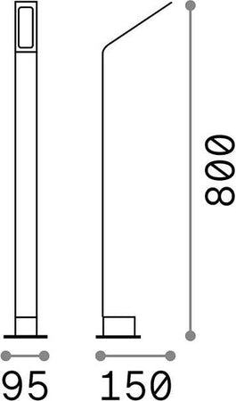 Piantana-Moderna-Agos-Alluminio-Antracite-Led-6,5W-4000K-90Cm