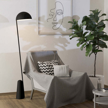 Piantana-Moderna-Aranzola-1-Luce-Acciaio-Nero-E-Bianco