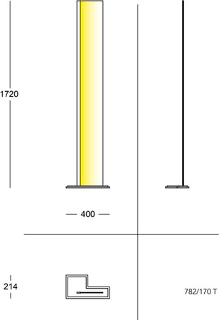 Piantana-moderna-Cattaneo-illuminazione-PLANE-782-170T-LED-60W-7200LM-3000°K-lampada-terra-dimmerabile-plexiglass-trasparente