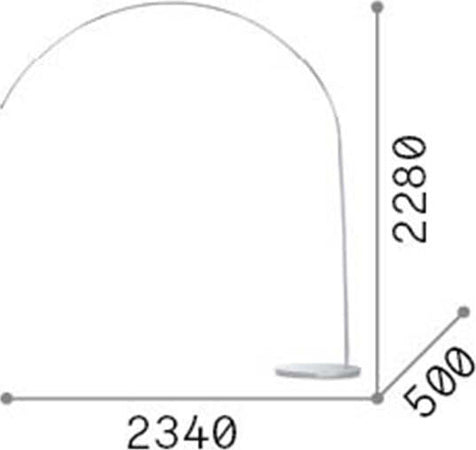 Piantana-Moderna-Dorsale-Metallo-Cromo-1-Luce-E27