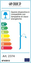 Piantana-moderna-Due-P-illuminazione-2374-E27-E14-LED-DIMMERABILE-metallo-vetro-lampada-terra