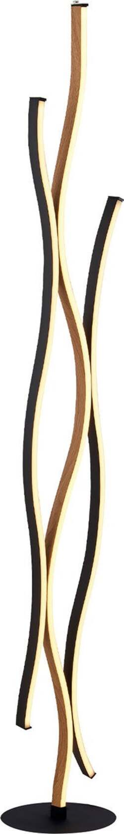 Piantana-Moderna-Fioritura-Alluminio-Nero-Silicone-Marrone-Led-32W-Cct