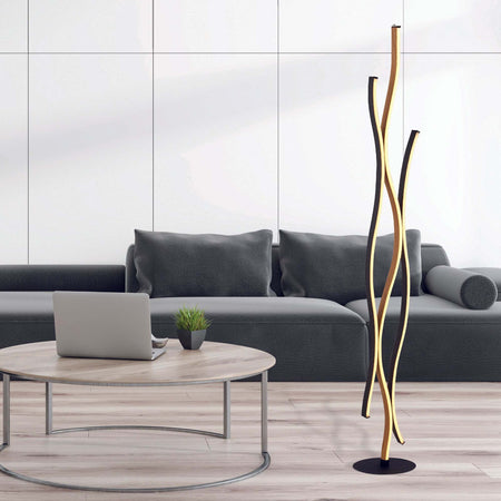 Piantana-Moderna-Fioritura-Alluminio-Nero-Silicone-Marrone-Led-32W-Cct
