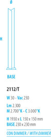 Piantana-moderna-Fratelli-Braga-LITHOS-2112-T-LED-dimmerabile-lampada-terra-metallo