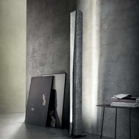Piantana-moderna-Fratelli-Braga-LITHOS-2112-T-LED-dimmerabile-lampada-terra-metallo
