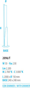 Piantana-moderna-Fratelli-Braga-REED-2096-T-LED-dimmerabile-lampada-terra-metallo