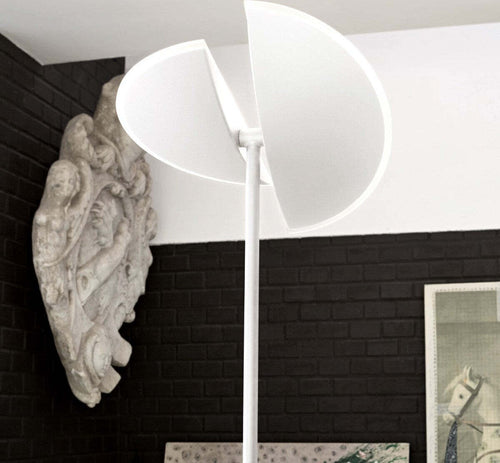 Piantana-moderna-Gea-Luce-PING-PONG-GPIB01-LED-alluminio-vetro-lampada-terra