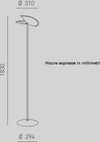 Piantana-moderna-Gea-Luce-PING-PONG-GPIB01-LED-alluminio-vetro-lampada-terra