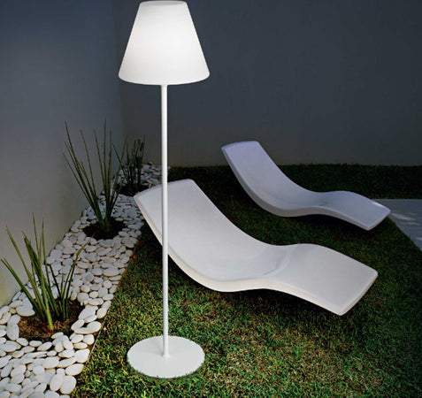 Piantana-moderna-Ideal-Lux-ITACA-PT1-180953-E27-LED-IP44-plastica-lampada-terra