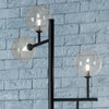 Piantana-moderna-Illuminando-BOLLE-TE-5-NR-TR-G9-LED-metallo-vetro-lampada-terra