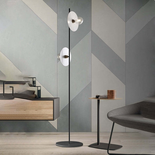 Piantana-moderna-Illuminando-PUB-TE2PUBNR+DISCO25BN-E27-LED-metallo-lampada-terra