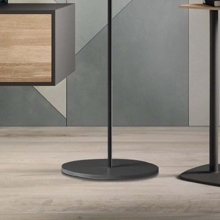 Piantana-moderna-Illuminando-PUB-TE2PUBNR+DISCO25BN-E27-LED-metallo-lampada-terra