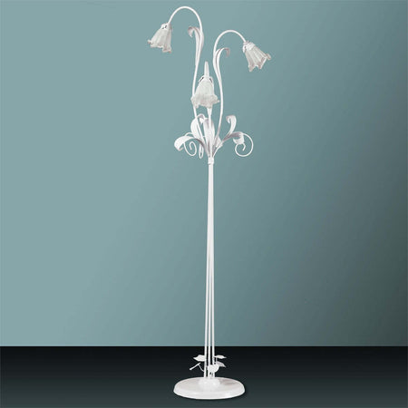 Piantana-moderna-Padana-Lampadari-SHABBY-CHIC-1104-PT3-E14-LED-metallo-vetro-lampada-terra