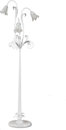 Piantana-moderna-Padana-Lampadari-SHABBY-CHIC-1104-PT3-E14-LED-metallo-vetro-lampada-terra