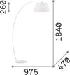 Piantana-Moderna-Pagoda-Metallo-Bianco-1-Luce-E27