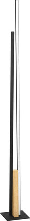 Piantana-Moderna-Panagria-Led-Alluminio-Rivestito-In-Legno-Nero-E-Marrone