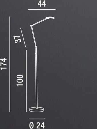 Piantana-moderna-Perenz-JOINT-6824-N-LC-LED-lampada-terra-dimmerabile-orientabile