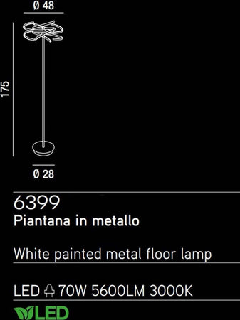 Piantana-moderna-Perenz-NEST-6399-B-LC-LED-lampada-terra-metallo-bianco