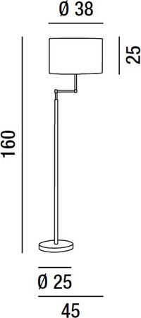 Piantana-moderna-Perenz-ROUND-HOTEL-6164-E27-LED-metallo-tessuto-lampada-terra-orientabile