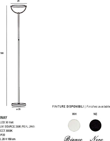Piantana-moderna-Promoingross-WAY-LED-CCT-3000K-2950Lm-dimmerabile-lampada-terra-orientabile