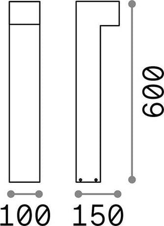 Piantana-Moderna-Sirio-Alluminio-Nero-2-Luci-3W-3000K-Luce-Calda-H60Cm